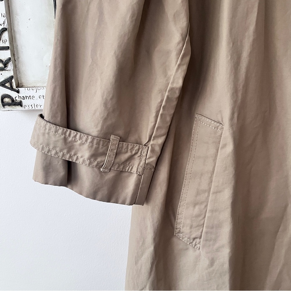 GAP Minimalist Y2K Normcore Classic Beige Trench Coat Women’s Size XL - Picture 5 of 14